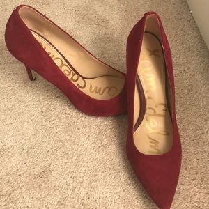 Sam Edelman Burgundy Suede Pump heels